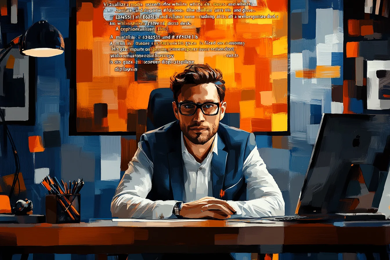 Ilustracja przedstawiająca pracownika obsługi reklamacji przy stanowisku z monitorem, użyta jako tło opisu funkcji programu